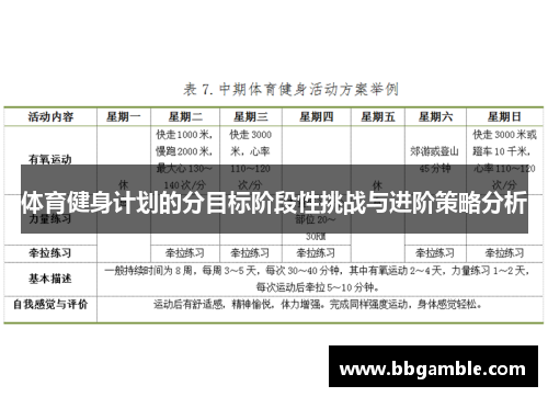 体育健身计划的分目标阶段性挑战与进阶策略分析